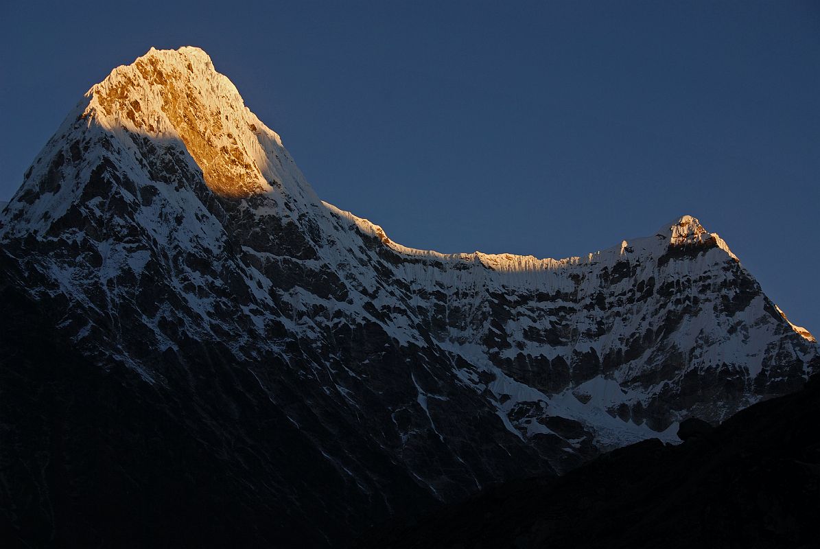 Rolwaling 06 01 Kang Nachugo At Sunrise From Kabug